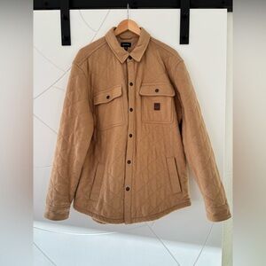 Brixton Men's Camel Quilted Shirt Jacket